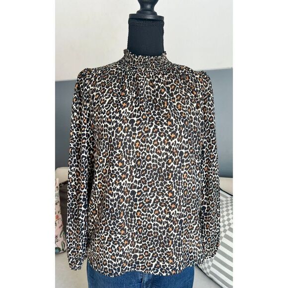 J CREW - LEOPARD PRINT MOCK NECK - SIZE S - Picture 4 of 8